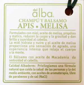 Shampoo Propóleo y Melisa, ingredientes